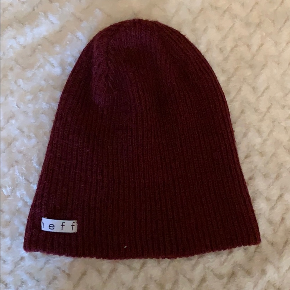 neff burgundy beanie